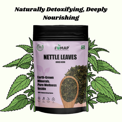FEMAP Nettle Leaves packaging with green leaves on a white background