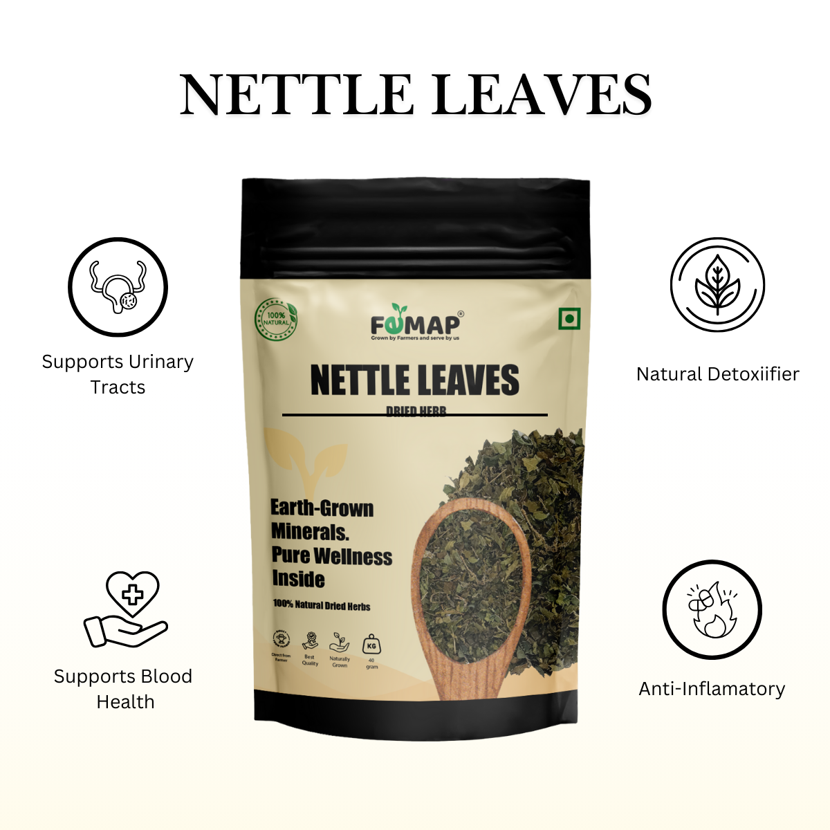 Dried Nettle Leaf (Urtica dioica) – Natural Herbal Leaves 40gm