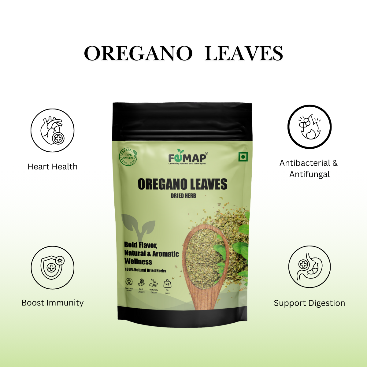 Dried Oregano Leaf (Origanum vulgare) – Natural Herbal Leaves 150gm