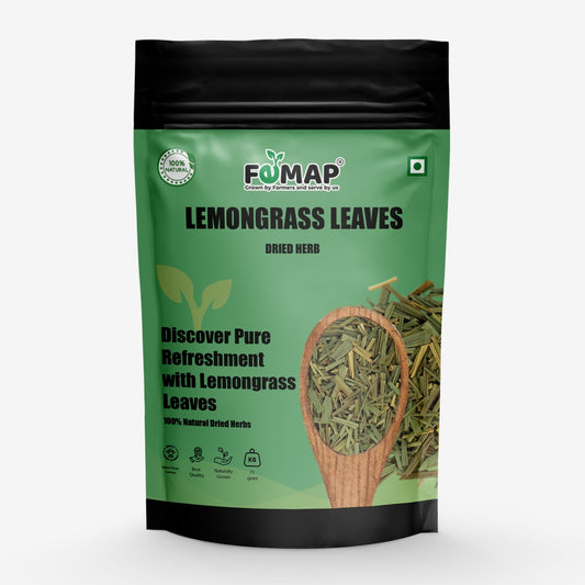 Packaging of FEMAP Lemongrass Leaves on a white background