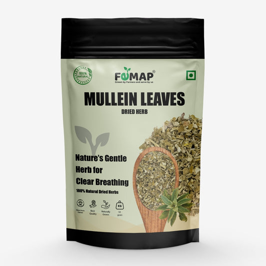 Package of Mullein Leaves dried herb with FEMAP branding on a white background