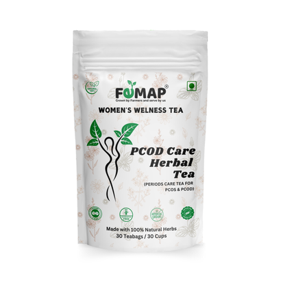 FEMAP PCOD Care Herbal Tea front pack image – Natural herbal tea for PCOS and period support