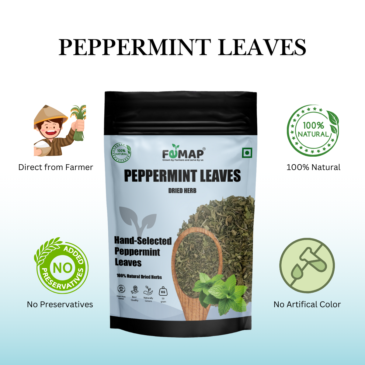 Dried Peppermint Leaf (Mentha piperita) – Natural Herbal Leaves 50gm