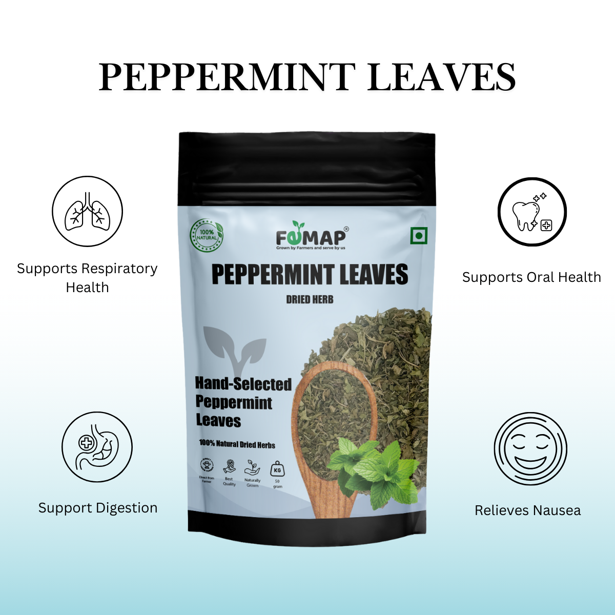 Dried Peppermint Leaf (Mentha piperita) – Natural Herbal Leaves 50gm