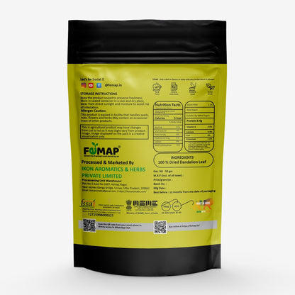 Yellow packaging with black text and branding on a white background
