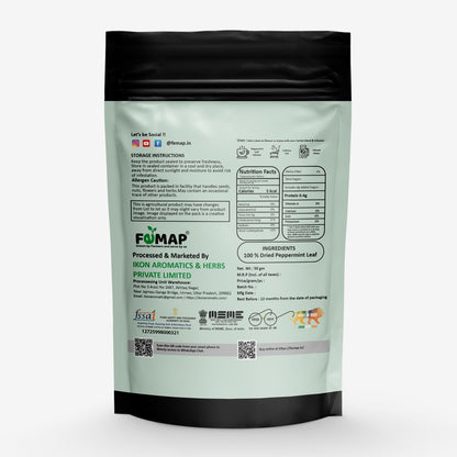 FEMAP green peppermint leaf package with text and logos on a white background
