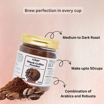 Premium Coffee Powder 100% Pure | Fresh Ground Coffee | Rich Aroma & Strong Flavor | Natural & No Additives | FEMAP