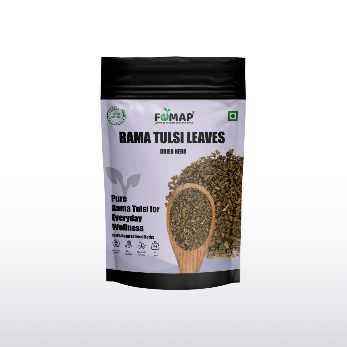 Dried Rama Tulsi Leaf (Ocimum sanctum) – Natural Herbal Leaves 50gm