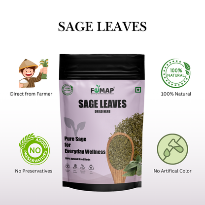 Dried Sage Leaf (Salvia officinalis) – Natural Herbal Leaves 50gm