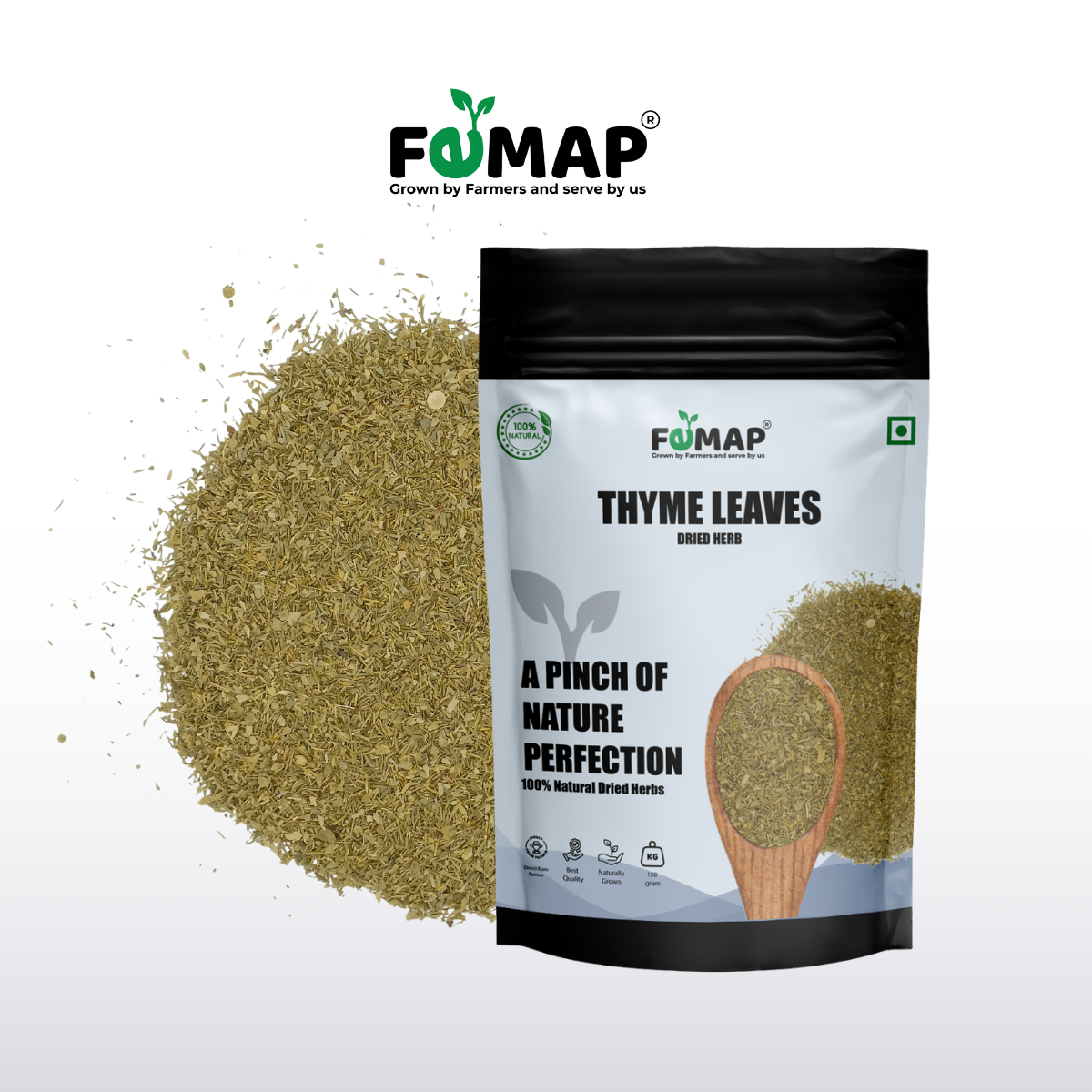 Dried Thyme Leaf (Thymus vulgaris) – Natural Herbal Leaves 150gm