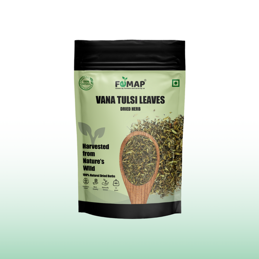 Dried Vana Tulsi Leaves (Ocimum gratissimum) – Pure Natural Herbal Leaves 50gm